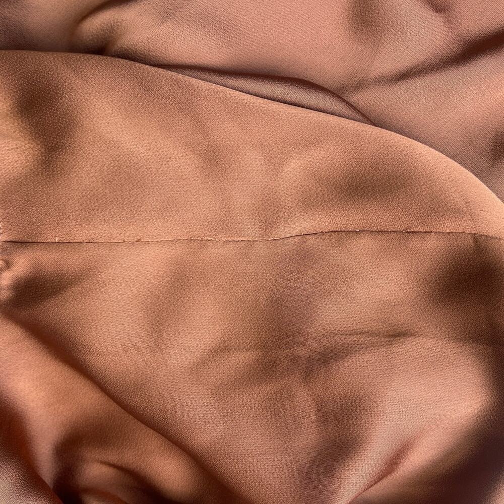 Sirapop Sara Satin Asymmetric Side-Drape Midi Dress in Camel NWTI – Size Small - Picture 11 of 17